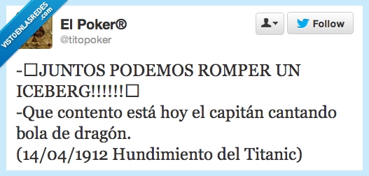 hundimiento,cantar,canción,titanic,dragon ball,iceberg
