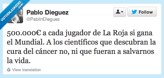Cancer,España,2014,Mundial,La Roja,cura,pagar,ganar