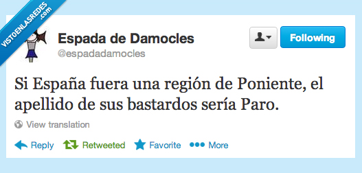 nieve,apellido,bastardo,españa,poniente,juego de tronos,paro,abunda