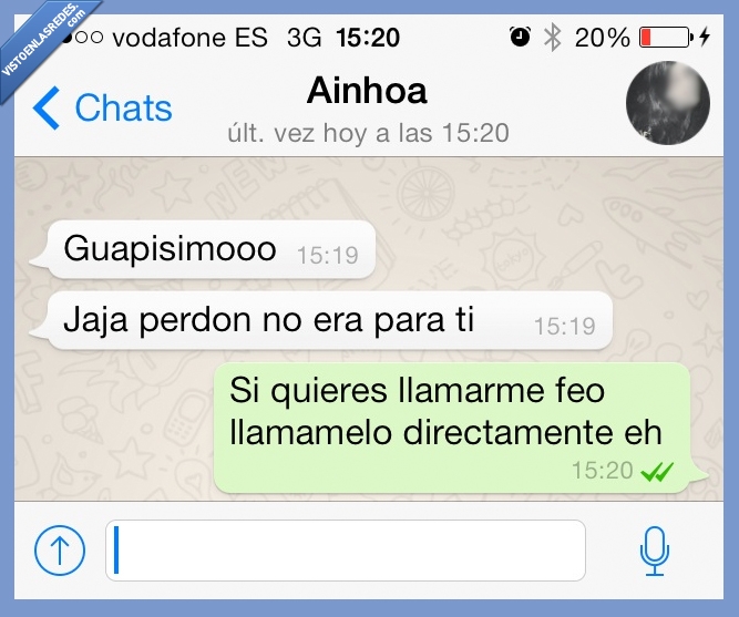 conversacion,guapisimo,feo,guapo,whatsapp,llamar,directamente