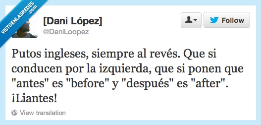 ingleses,al revés,liantes,before,antes,coche,conducir