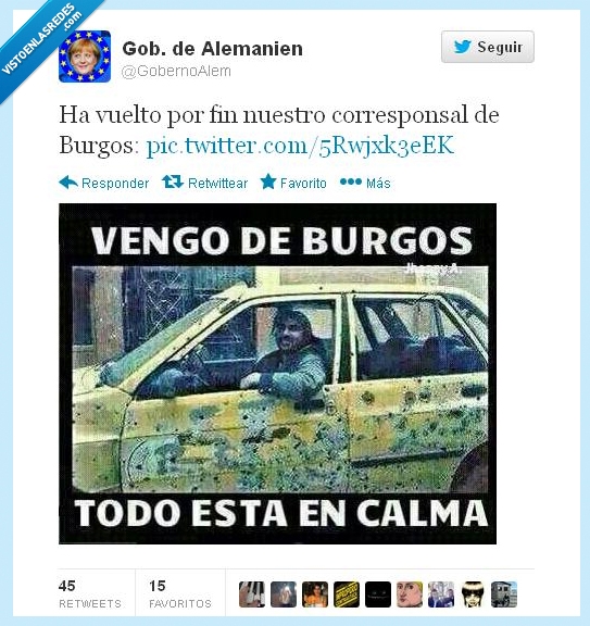 RAjoy,Burgos,Merkel,Gamonal,disparos,manifestacion,calma,balazo,coche