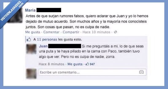 cuernos,nadie,culpa,conocer,mayoria,novio,pareja,cortar,juan,pillar,falso,rumor