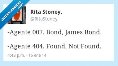 not found,404,james bond,007,agente
