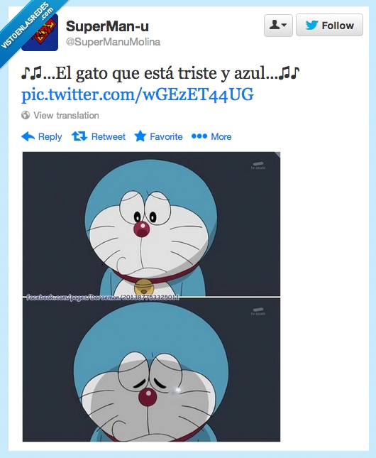 doreamon,canción,triste y azul,intro,gato