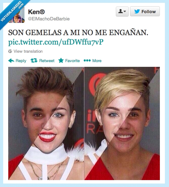 iguales,cyrus,bieber,gemelas,miley,mugshot,foto,sonrisa