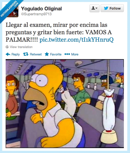 los simpson,estamos jodidos,dificil,examen,avio,vamos a palmar