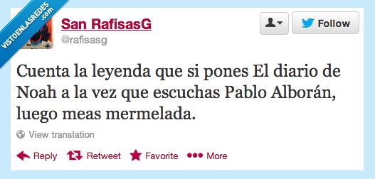 mermelada,mear,el diario de noah,alboran,pablo,empalagoso