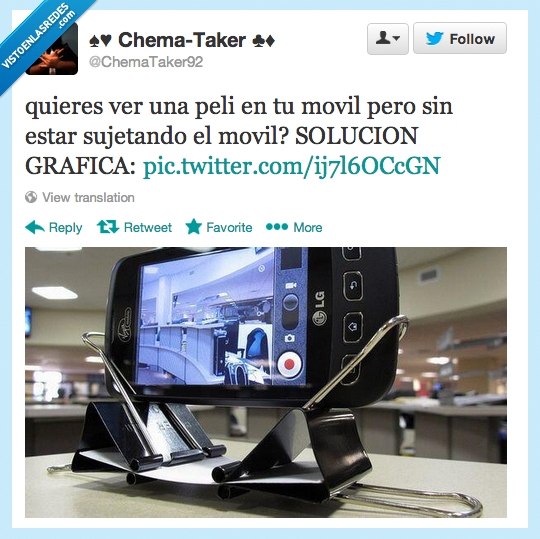 movil,reciclar,pinzas,pelicula,clip,soporte