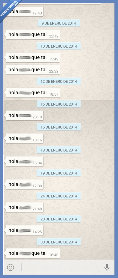 conversacion,whatsapp,pesado,ignorar,saludar,escribir,perspicaz