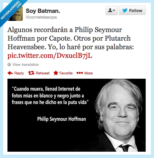 Copete (2005),sobredosis,Oscar (2005),actor,RIP,Philip Seymour Hoffman