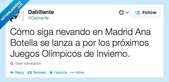 dalirante,juegos olímpicos invierno,madrid,ana botella,nieve,nieva