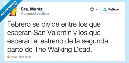 dividir,febrero,san valentin,esperar,serie,the walking dead