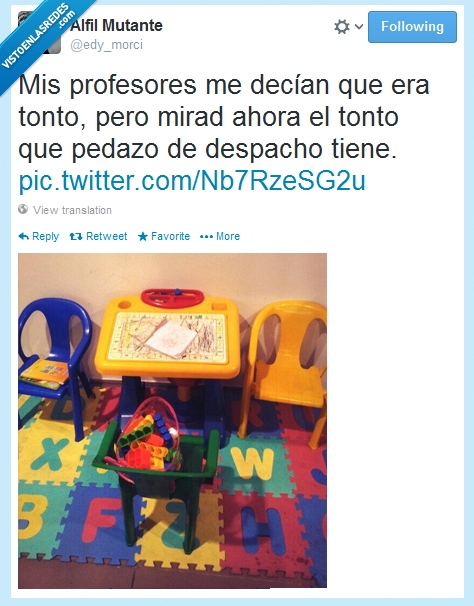 juguetes,sillas,profesores,despacho,tonto