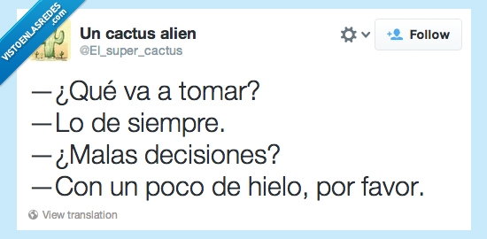 malas decisiones,camarero,tomar,hielo