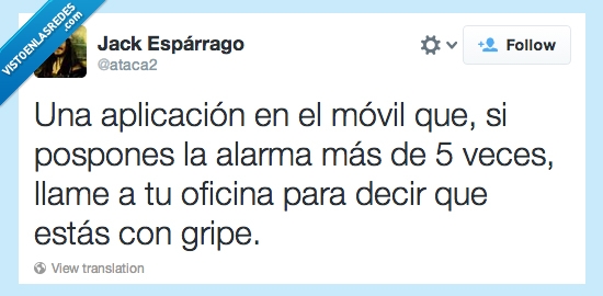 movil,alarma,posponer,enfermo,gripe,oficina,aplicacion