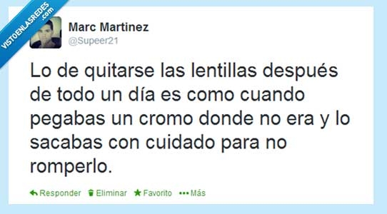 twitter,pegado,cromo,lentillas