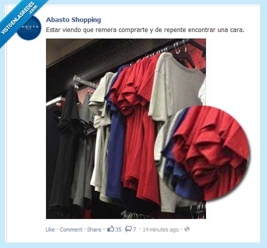 remera,camiseta,y si tengo el facebook en inglés,aqui decimos remera,si es una publicacion argentina,cara,ropa