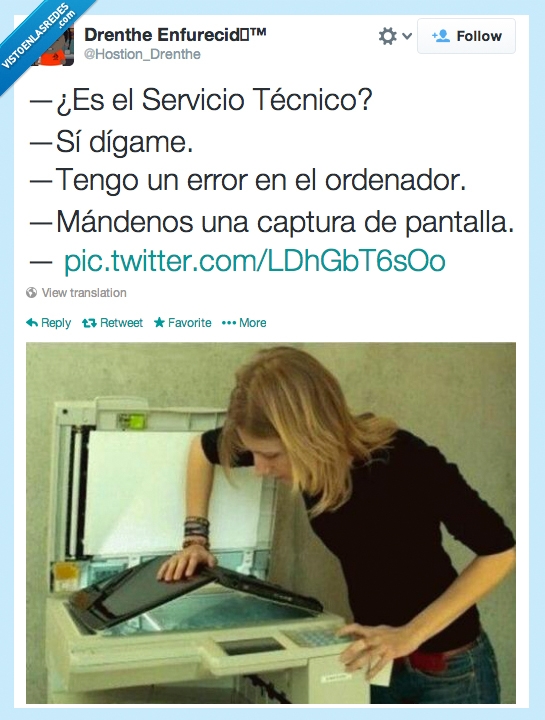 captura,servicio técnico,ordenador,error,pantalla,fotocopiadora,rubia tenía que ser,mujer tenía que ser