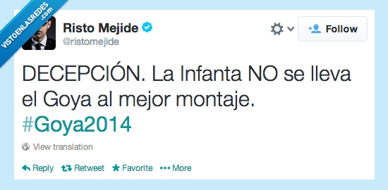 decepcion,mejor,goya,montaje,cristina,infanta