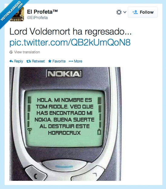 Lord Voldemort,Nokia,Harry Potter,Tom Riddle,Horrocrux