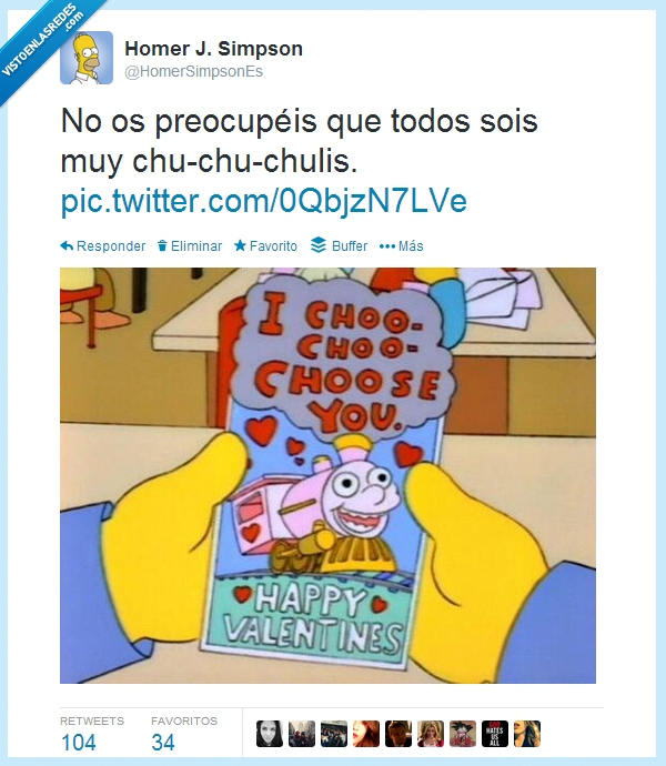 ralph,homer,simpsons,san valentin,chu chu chuli