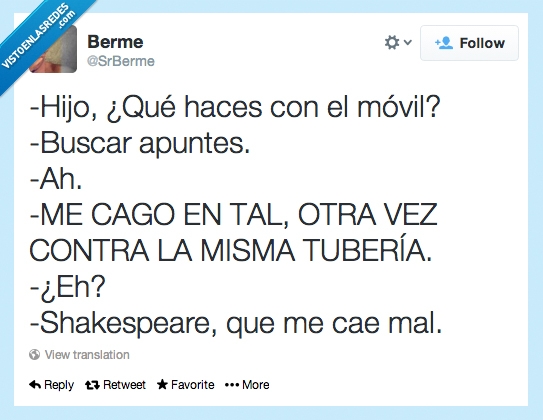 shakespeare,flappy bird,misma,tuberia,apuntes,buscar,movil