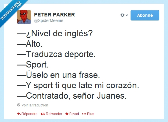 contratado,Nivel de inglés,twitter,señor Juanes