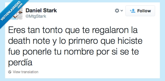 perder,perdia,nombre,matar,twitter,death note,estupidez,libreta,escribir