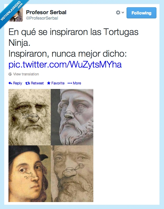 leonardo,michellangelo,rafael,donatello,tortugas ninja,nariz,pintores,inspirar