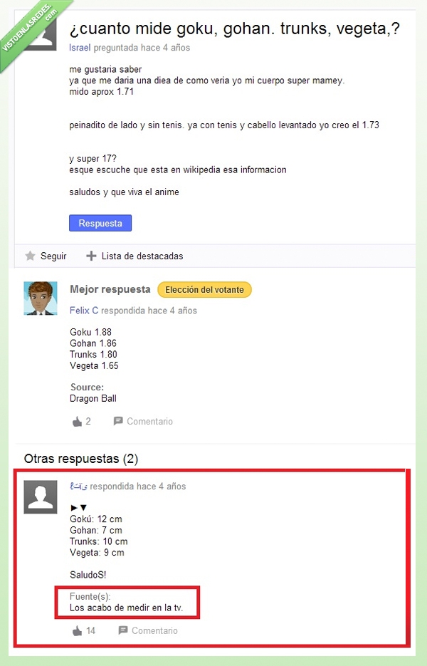 tele,Goku,Yahoo,vegeta,esa ha sido buena,medir,altura,TV