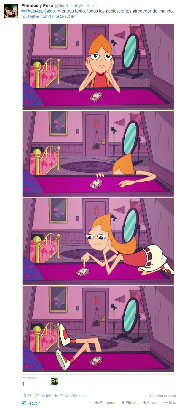 phineas y ferb,movil,celular,adolescentes,candace,caido,whatsapp