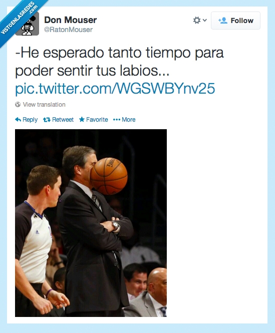 hostia,baloncesto,basket,entrenador,cara,pelotazo,labios,sentir,beso
