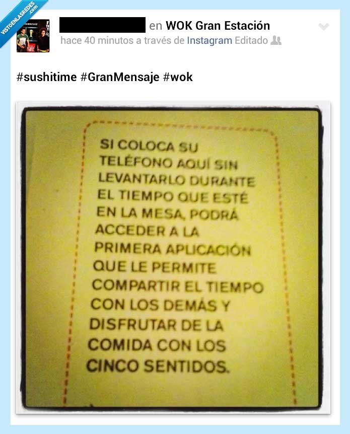 desconectar,vida social,fail,restaurante,móvil,mensaje
