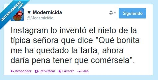 Instagram,inventar,típico,tarta,nieto,señora,abuela,pena,comer