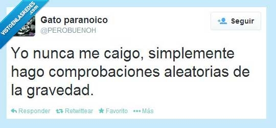 comprobacion,gravedad,teoria,excusa,gravitatoria,aleatoria,random,caerse,torpe