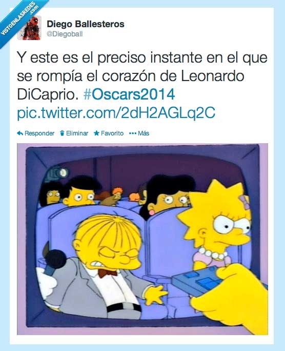 oscar,twitter,los simpsons,leonardo dicaprio,fail,ralph