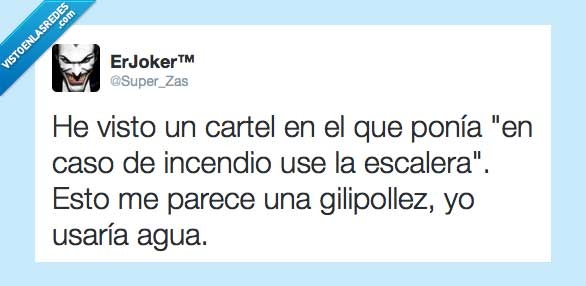 agua,incendio,escalera