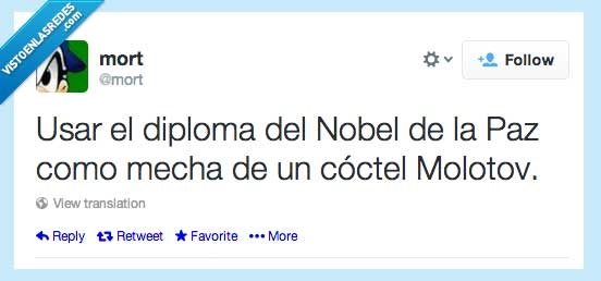Putin,cóctel Molotov,nobel