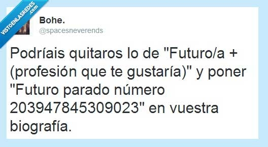 profesion,futuro,parado,biografia