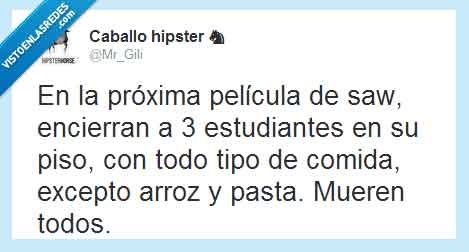 piso,estudiantes,comida,pasta,arroz,cocinar