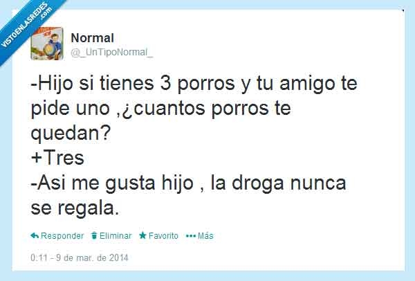 droga,porro,compartir,madre,hijo,regalar