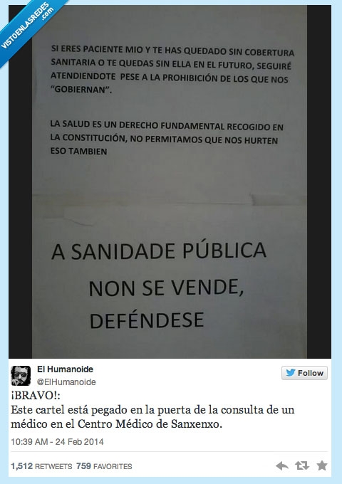 cartel,paciente,visitando,seguir,sanidad,medico