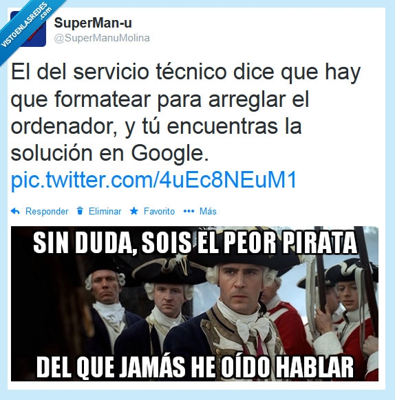 piratas del caribe,beckett,peor,servicio técnico,formatear,google