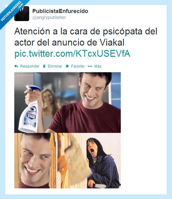 anuncio,viakal,actor,cara,psicópata,el resplandor,publicidad