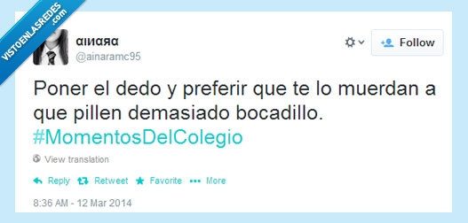 dedo,poner,morder,bocata,colegio,dedos