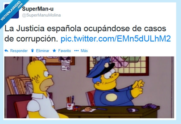 jefe wiggun,homer,los simpsons,máquina de escribir invisible,justicia española,corrupción