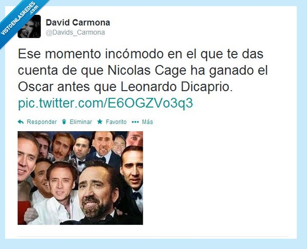 oscar,absurdo,nicolas cage,leonardo dicaprio,twitter