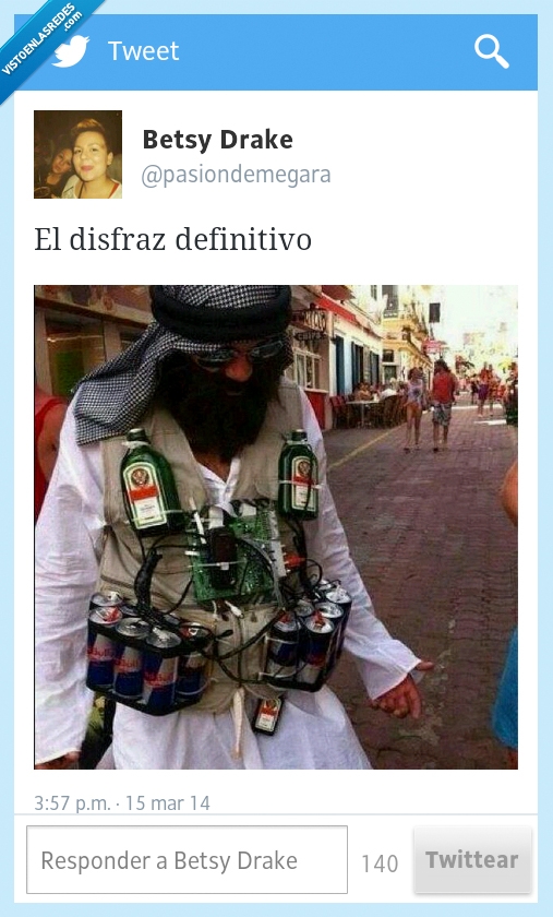 disfraz,jaggerbomb,jagger,jaggermeister,redbull