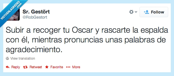oscar,recibir,premio. rascar. espalda,hablar,discurso